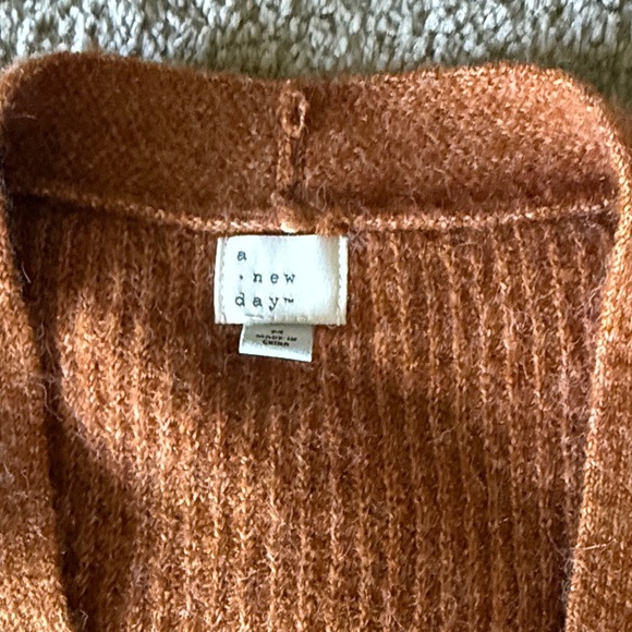 a new day Rust Cardigan Sweater - Picture 2 of 5